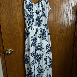 Hollister Blue Floral Midi Dress